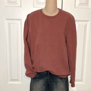 Denim & Flower Mauve Pink Sweatshirt Sz Lg